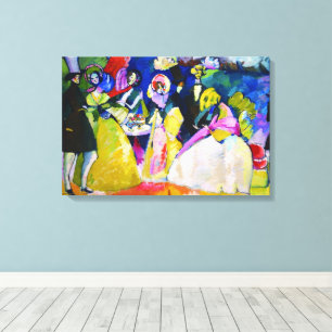 Toile Groupe en crinolines par Wassily Kandinsky