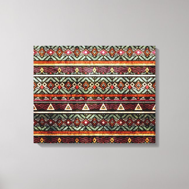 Toile Groupe tribal : Ethno Retro Motif (Recto)