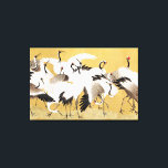 Toile Grues d'horloges japonaises Vintage Bird Rich Clas<br><div class="desc">Cette image est basée sur le troupeau japonais de grues (18ème siècle) peinture vintage par Ishida Yutei. Image du domaine public de l'Institut d'Art de Minneapolis.</div>