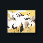 Toile Gruiformes japonais vintage oiseau riche classique<br><div class="desc">Cette belle image d'oiseau est basée sur la volée de grues japonaises (18e siècle) peinture vintage par Ishida Yutei. Image originale du domaine public du Minneapolis Institute of Art.</div>