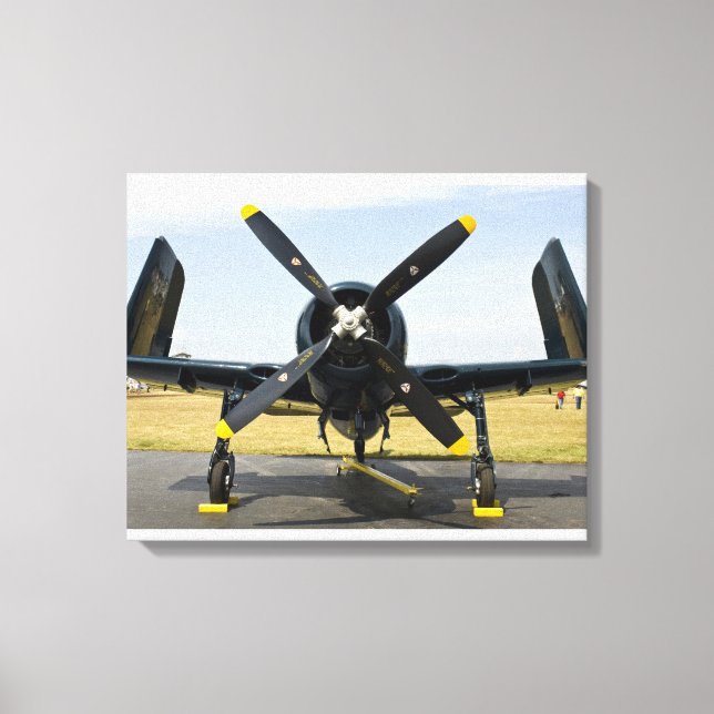 Toile Grumman F8F Bearcat chasseur embarqué de la marine (Recto)