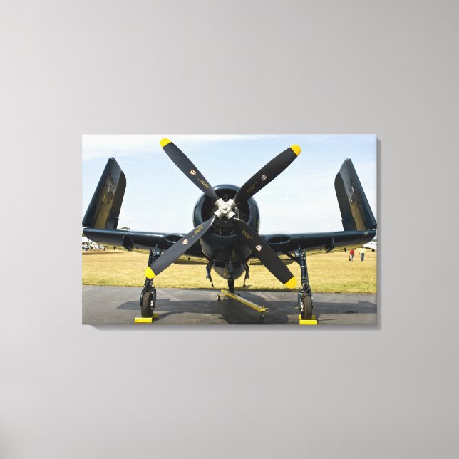 Toile Grumman F8F Bearcat chasseur embarqué de la marine (Recto)