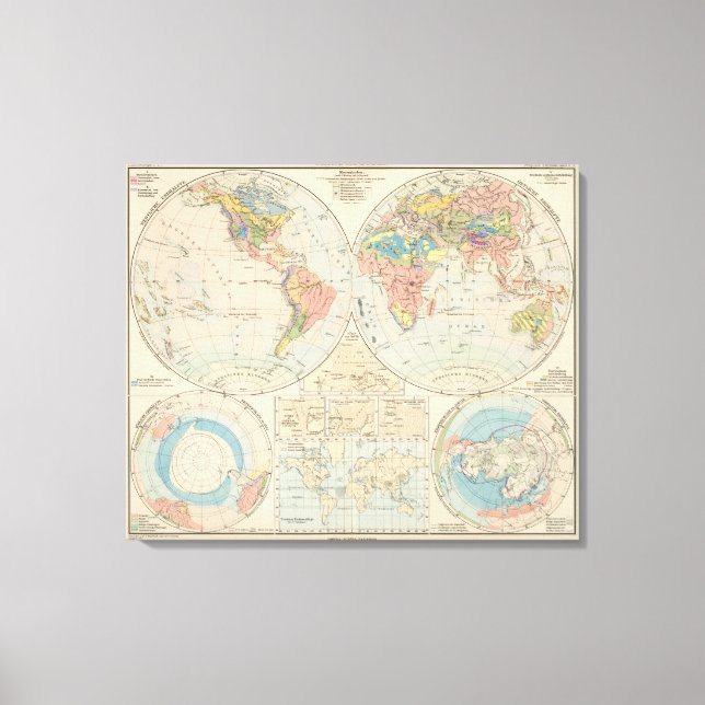 Toile Grund u Boden - Carte de l'Atlas du Sol (Recto)