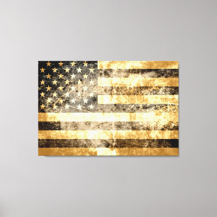 Toile Grunge American Flag 3