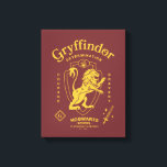 Toile GRYFFINDOR™ Determination Courage Bravery Crest<br><div class="desc">Show your house pride with this bold Gryffindor™ crest design, celebrating the values that define the bravest of witches and wizards. Featuring the iconic lion standing proudly before a shield, this striking artwork highlights Gryffindor’s core traits — Courage, Determination, and Bravery — in a powerful, vintage-inspired layout. The rich house...</div>
