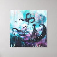 Guérisseur Octopus Skull Magique Witchy Goth AI Ar