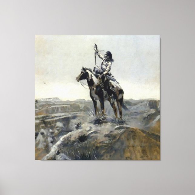 Toile “Guerre” Peinture occidentale de Charles M Russell (Recto)