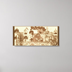 Toile Guerrier, assistant et sorcière