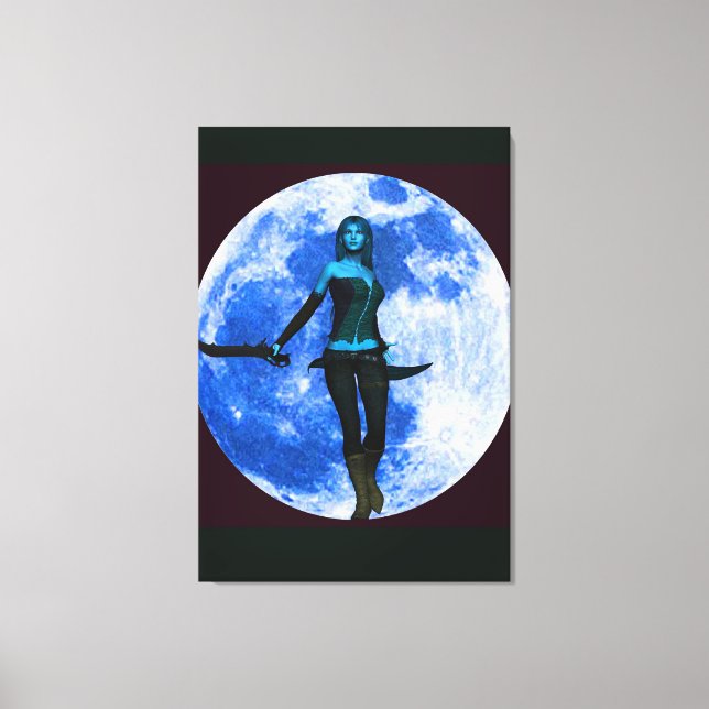 Toile Guerrier de la Lune bleue (Recto)