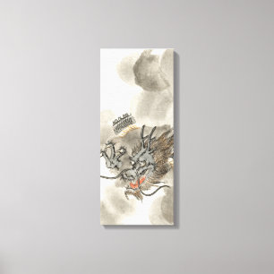 Toile Guerrier japonais vintage de dragon