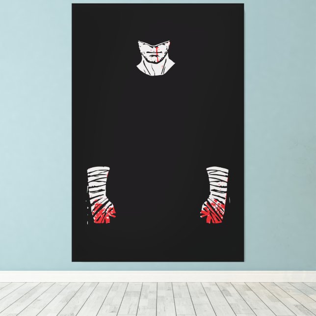 Toile Guerrier taché de rouge des ombres (Insitu (Plancher de Bois))