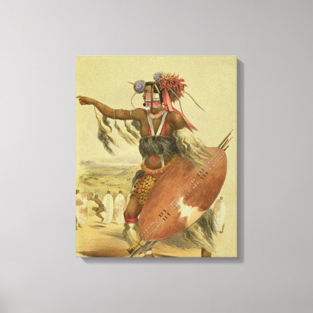 Toile Guerrier zoulou, Utimuni, neveu de Chaka le Zu déf (Recto)