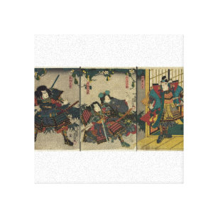 Toile Guerriers samouraïs circa le JAPON 1850