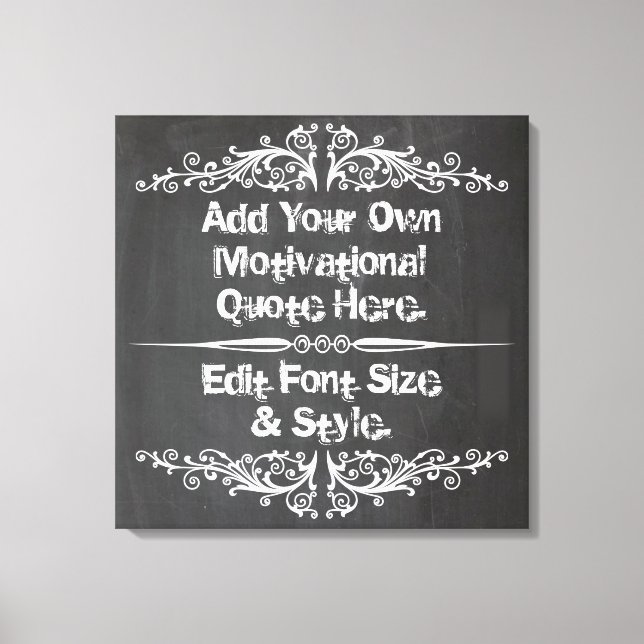 Toile Guillemet de motivation personnalisé, ajoutez votr (Recto)