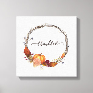 Toile Guirlande reconnaissante de thanksgiving