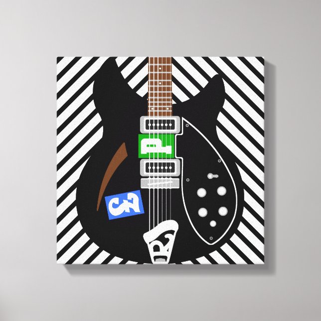 Toile Guitare artistique Mod Pop (Recto)