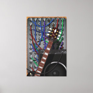 Toile Guitare électronique et musique