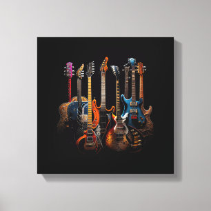 Toile Guitares cadeau des guitaristes