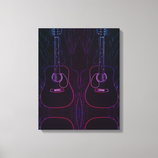 Toile Guitares sous un jour abstrait (Recto)
