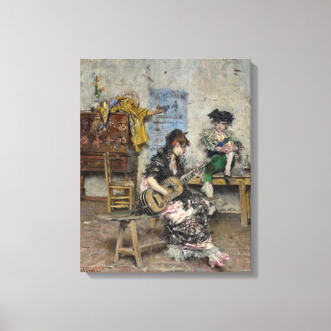 Toile Guitariste flamenco (Joueuse de guitare espagnole) (Recto)