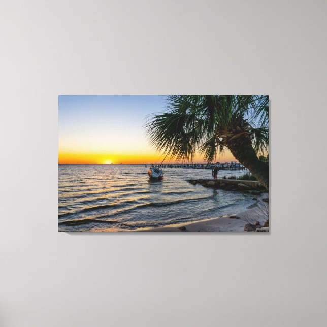 Toile Gulf Breeze Floride Sunset Canvas (Recto)