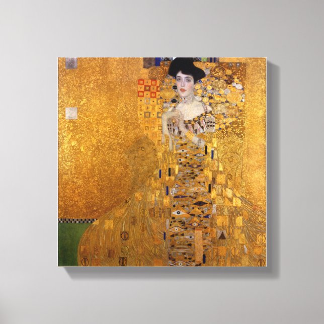 Toile Gustav Klimt, Adele, Art nouveau, déco, or, peintu (Recto)
