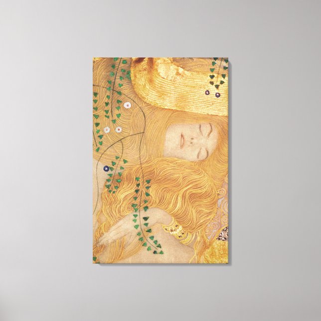 Toile Gustav Klimt | Détail des serpents d'eau I (Recto)