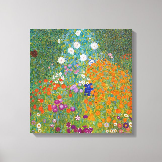 Toile Gustav Klimt - Jardin des fleurs (Recto)