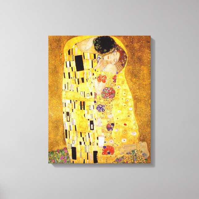 Toile Gustav Klimt La Peinture Classique Du Kiss (Recto)