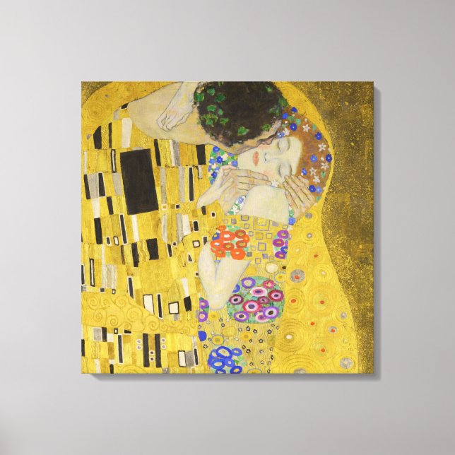 Toile Gustav Klimt - Le baiser (Recto)