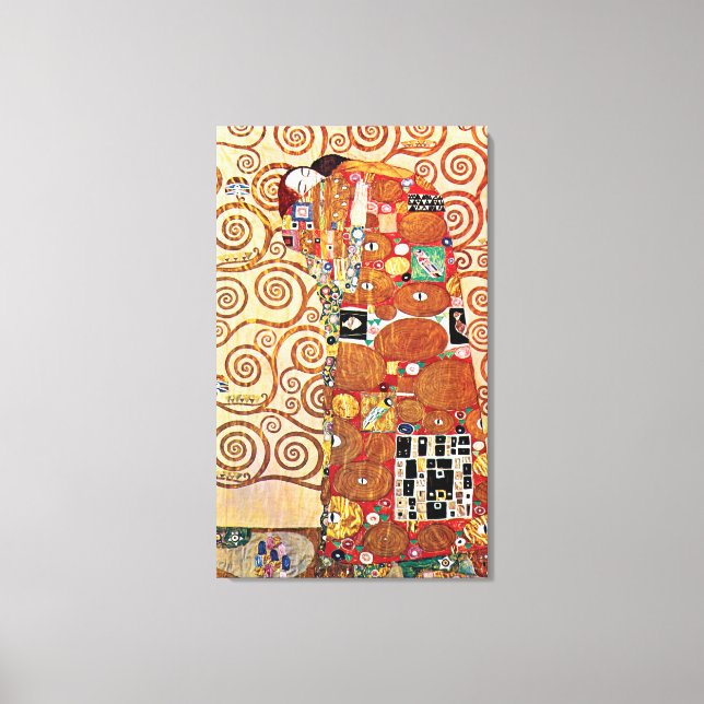 Toile Gustav Klimt - Le Baiser - Peinture d'art fin (Recto)