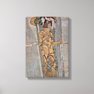 Toile Gustav Klimt - le détail de peinture murale de