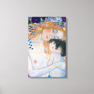 Toile Gustav Klimt - Mère et Enfant