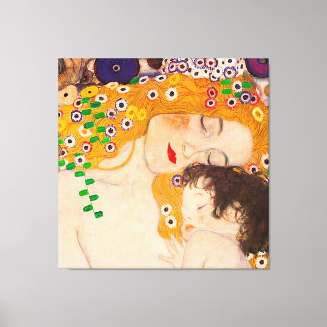 Toile Gustav Klimt - Poster mère et enfant (Recto)