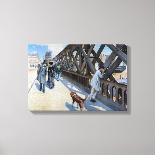 Toile Gustave Caillebotte - Le Pont de l'Europe (Recto)