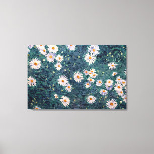 Toile Gustave Caillebotte - Lit de marguerites, détails