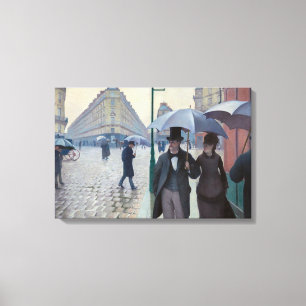 Toile Gustave Caillebotte - Rue de Paris, temps de pluie