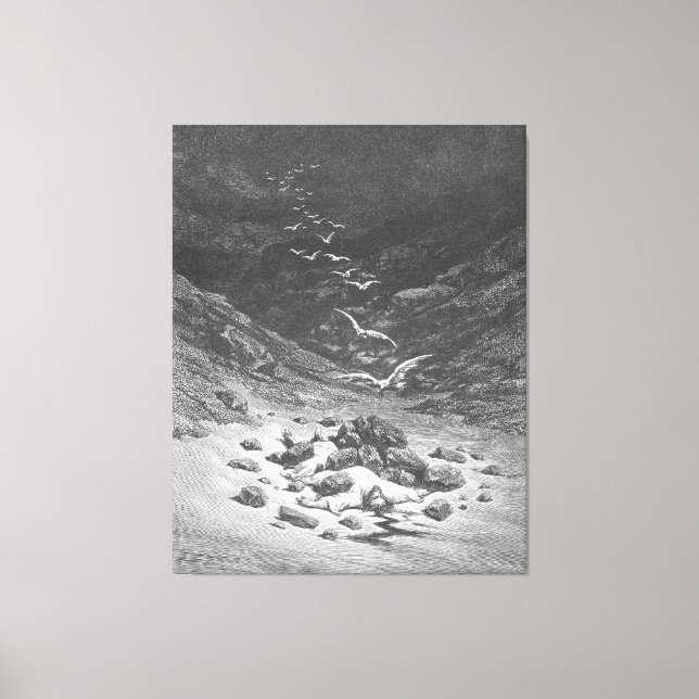 Toile Gustave Doré - Achan est lapidé à mort (Recto)