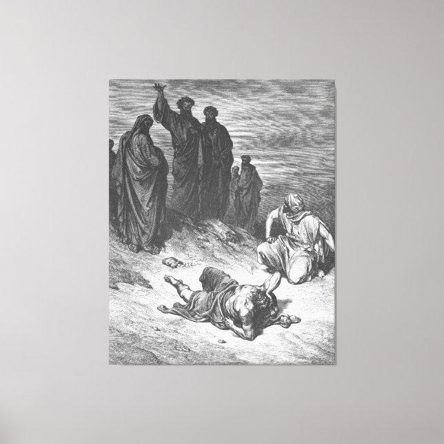 Toile Gustave Doré - Actes 3 Pierre et Jean à la Belle (Recto)