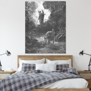 Toile Gustave Doré - Adam et Eve sont chassés du Paradis
