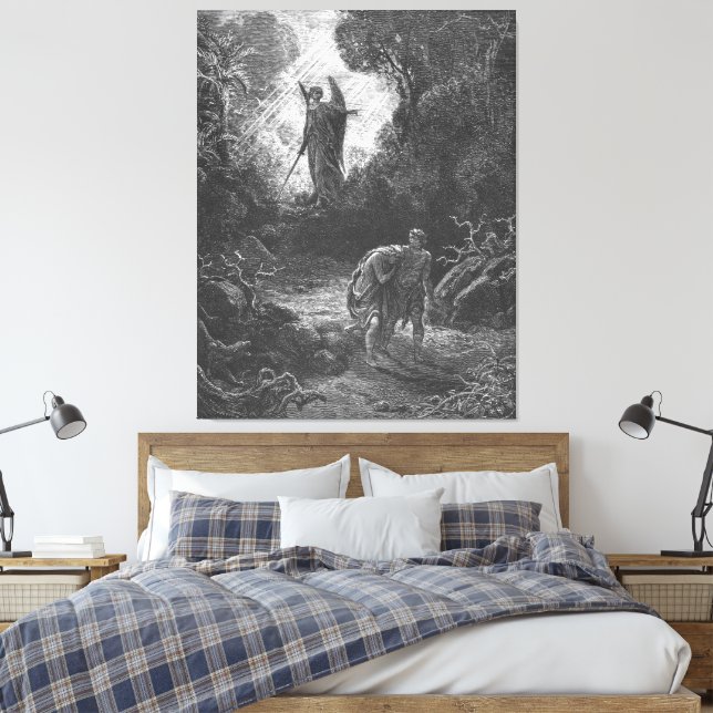 Toile Gustave Doré - Adam et Eve sont chassés du Paradis (Insitu(Chambre))