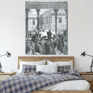 Toile Gustave Doré - Daniel confond les prêtres de Bel