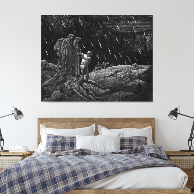 Toile Gustave Doré - Dante And Virgilio Meet Ser Brunett (Insitu(Chambre))