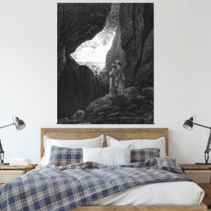Toile Gustave Doré - Dante et Virgile dans la glace de C
