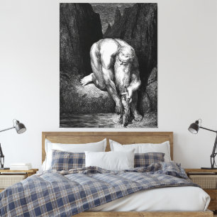 Toile Gustave Doré - Dante et Virgile dans le puits des