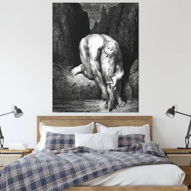 Toile Gustave Doré - Dante et Virgile dans le puits des (Insitu(Chambre))