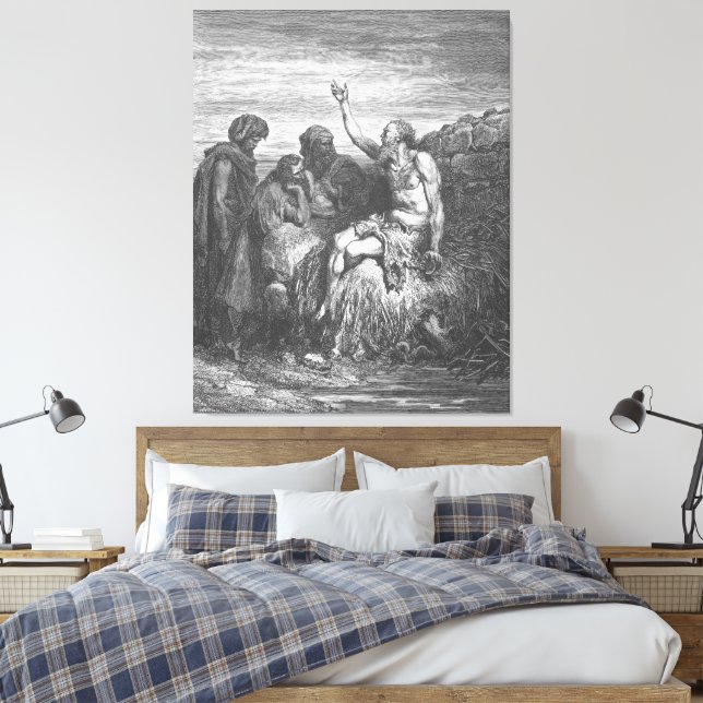 Toile Gustave Doré - Job parle avec ses amis (Insitu(Chambre))