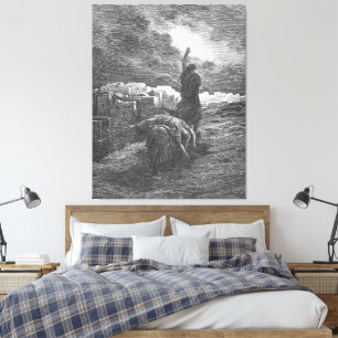 Toile Gustave Doré - Le Lévite Porte le Corps de la Femm