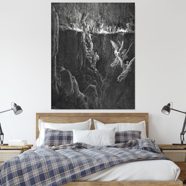 Toile Gustave Doré - Le Mur de Flammes (Insitu(Chambre))