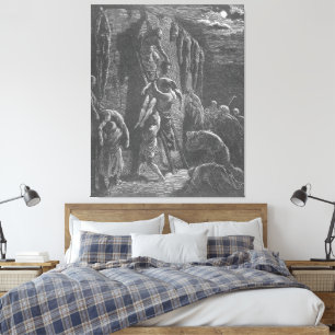 Toile Gustave Doré - Les gens de Jabès-Galaad récupèrent